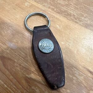 Vintage Ralph Lauren Brown Leather Keychain